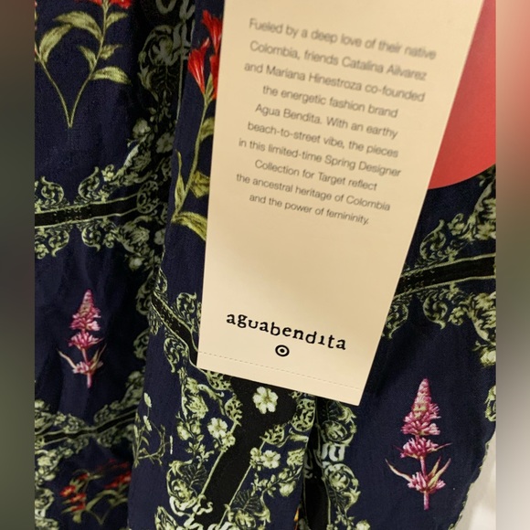 NEW AGUABENDITA WOMENS DAINTY FLORAL TILE PRINT MINI DRESS SIZE:3X - Picture 6 of 7